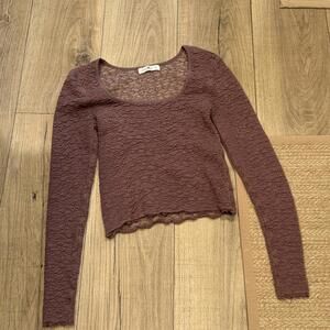 NATURAL LIFE Long Sleeve Top in Mauve